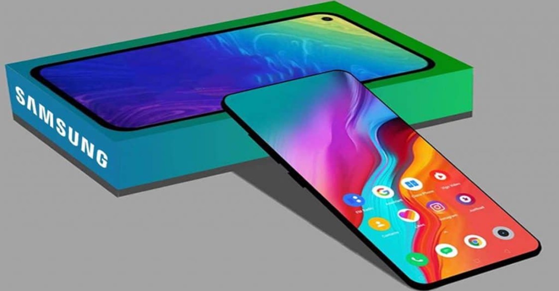  A render of the Samsung Galaxy S24 FE smartphone with a centered punch-hole front camera and a triple camera system on the back.